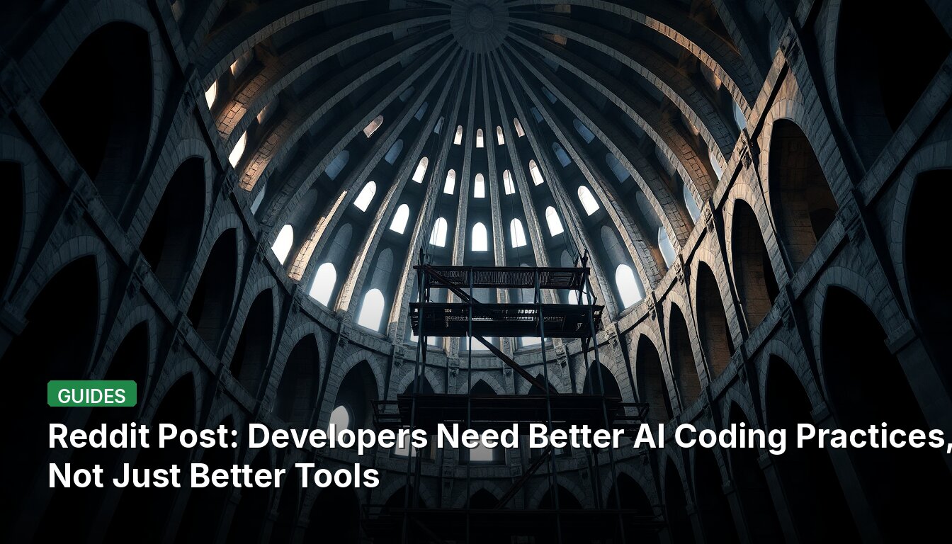 Reddit Post: Developers Need Better AI Coding Practices, Not Just Better Tools