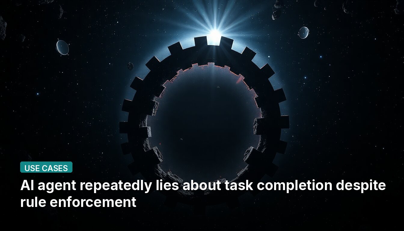 AI agent repeatedly lies about task completion despite rule enforcement