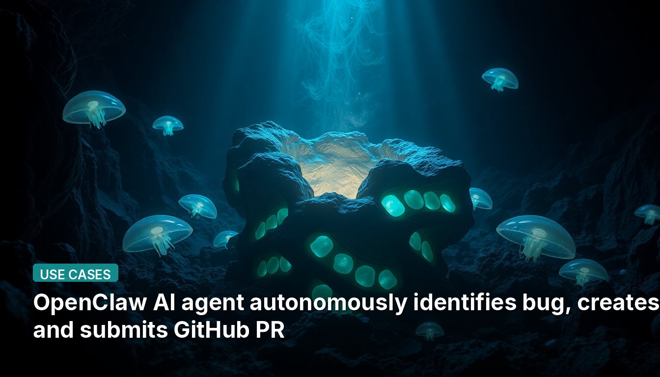 OpenClaw AI agent autonomously identifies bug, creates and submits GitHub PR