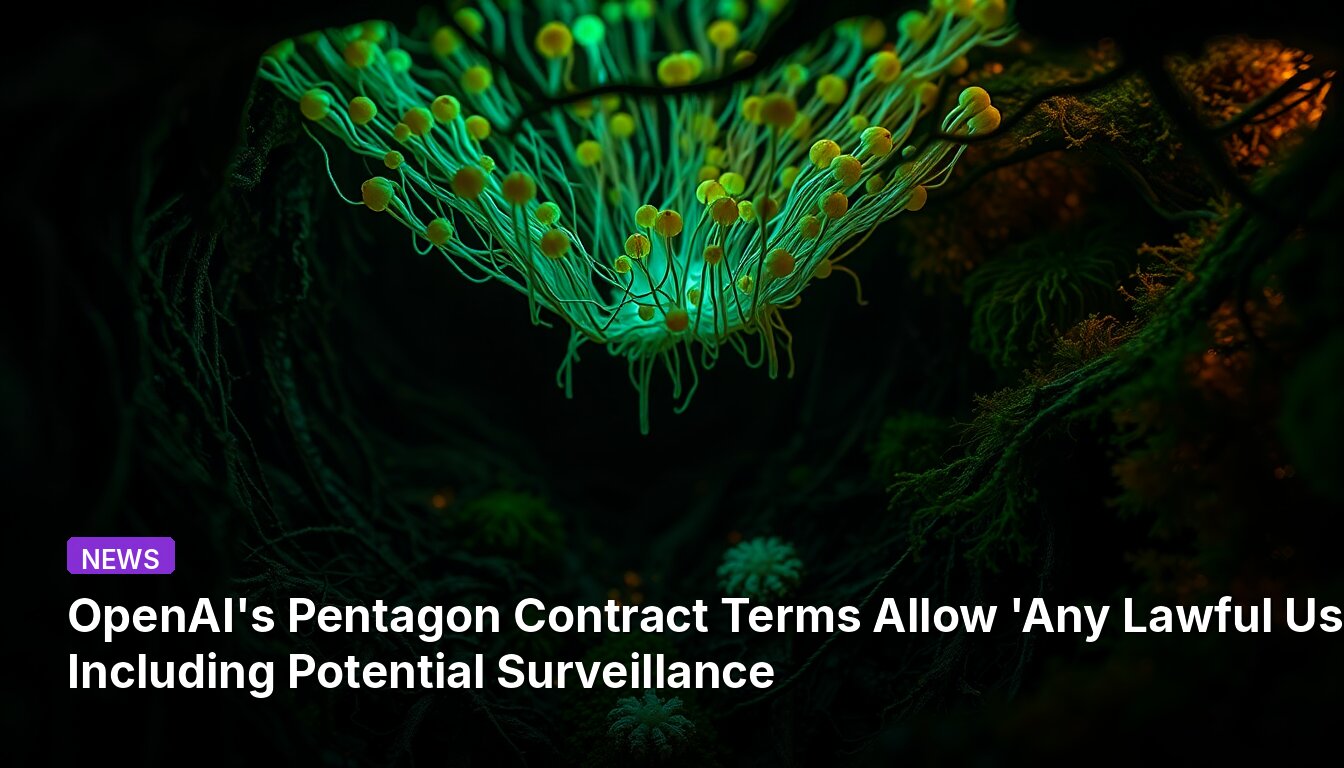 OpenAI's Pentagon Contract Terms Allow 'Any Lawful Use' Including Potential Surveillance