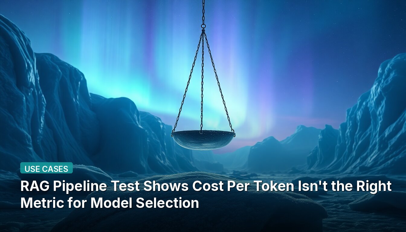 RAG Pipeline Test Shows Cost Per Token Isn't the Right Metric for Model Selection