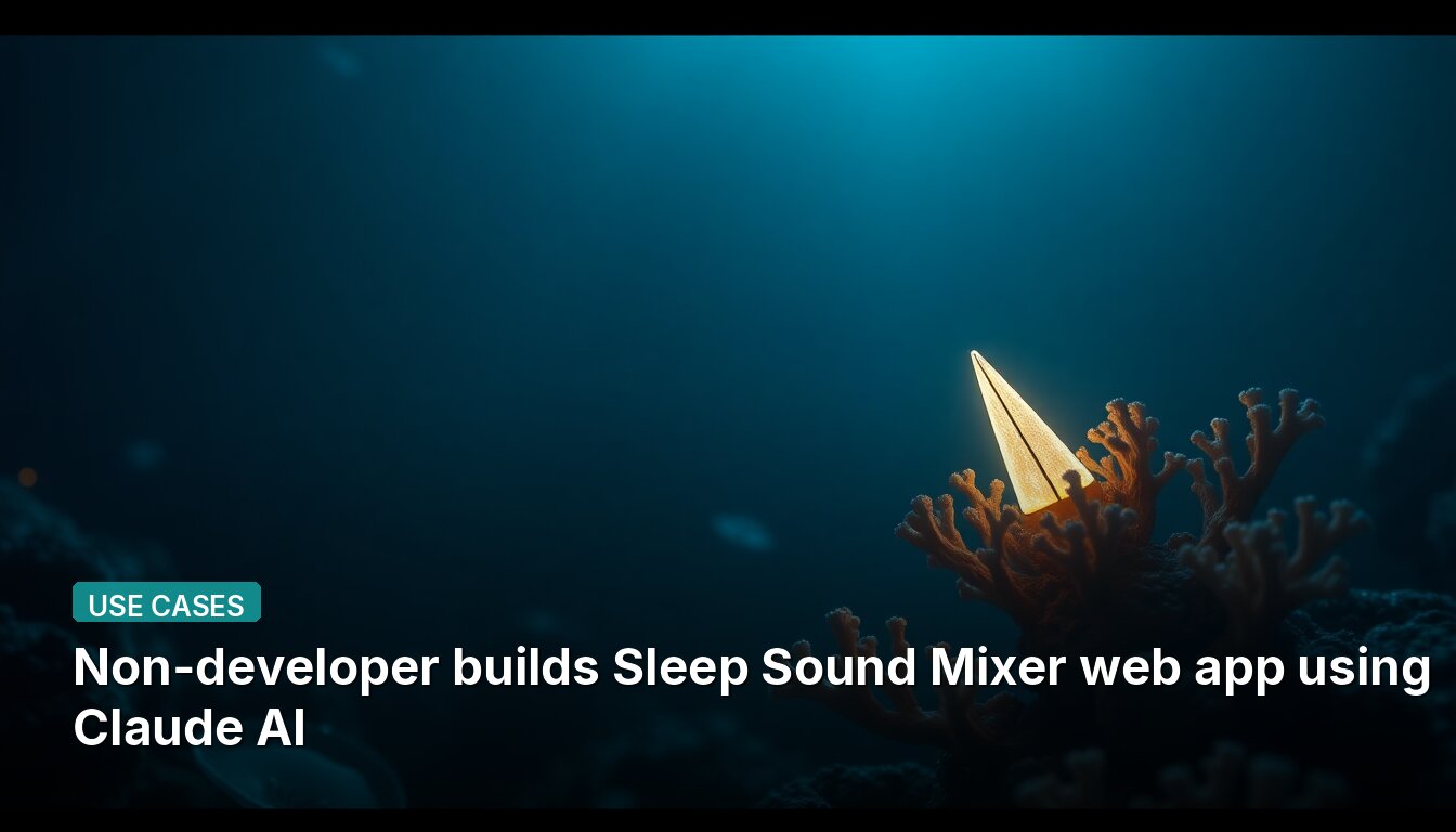 Non-developer builds Sleep Sound Mixer web app using Claude AI