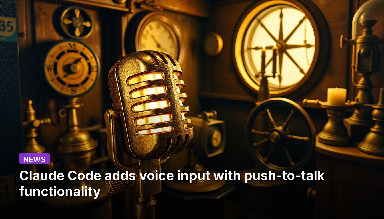 Claude Code adds voice input with push-to-talk functionality