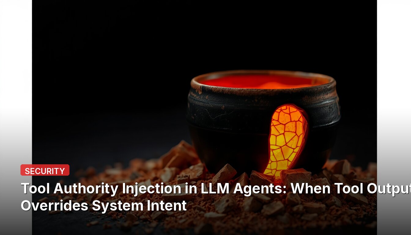 Tool Authority Injection in LLM Agents: When Tool Output Overrides System Intent